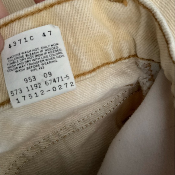 Vintage Levi’s Yellow‎ Denim From 1992 Size 3 - Picture 5 of 8